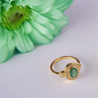 Vintage grace Emerald  Ring