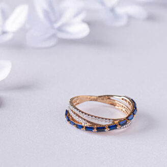 Entwined Beautiful Sapphire Ring