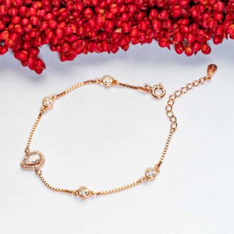 floral delicate Charm Bracelet