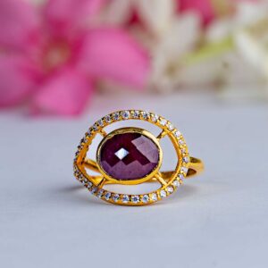 Eternal Swirl Ruby Ring