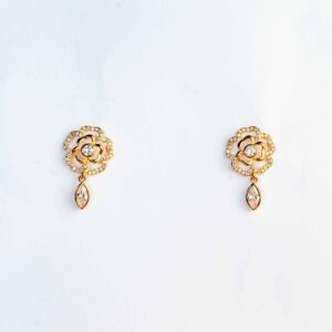 Silver Flower with Leaf