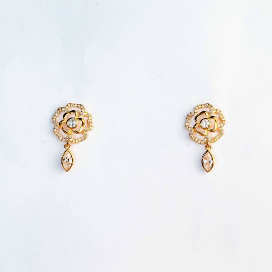 Floral-stud-dangler