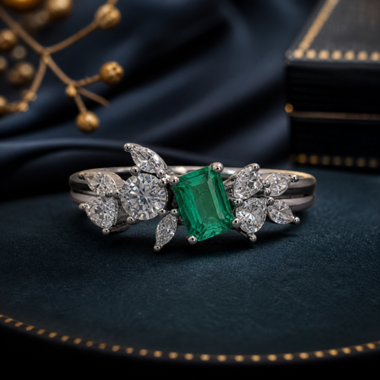 green-stone-silver-ring-front