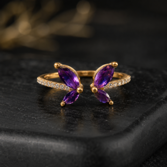 buterfly-shaped-purple-gold-ring