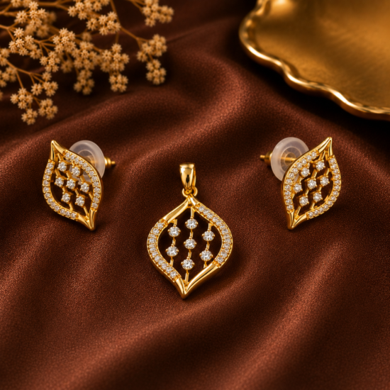 leaf-diamond-pendant-set