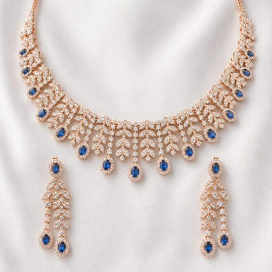 blue-choker-set-silver