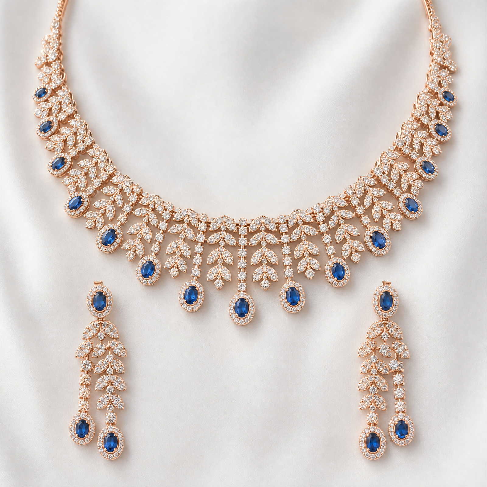 blue-choker-set-silver