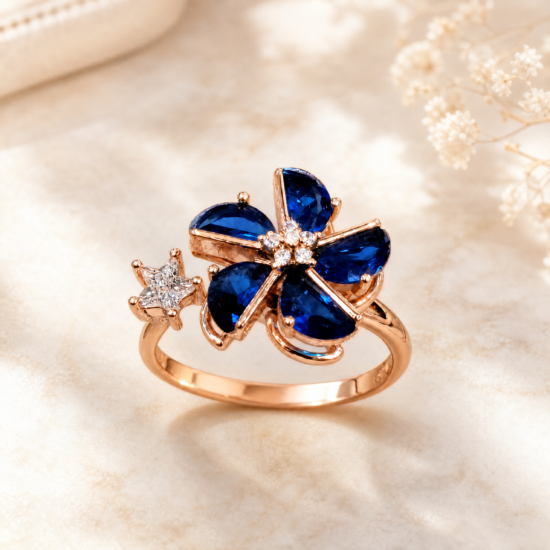 blue-floral-silver-ring