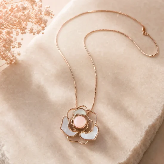 enamel-floral-silver-chain-pendant